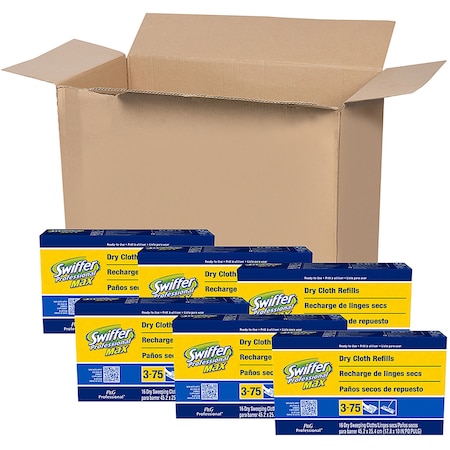 Swiffer Swiffer Cloth Max, Disposable, 9, White, PK 6 PGC37109CT